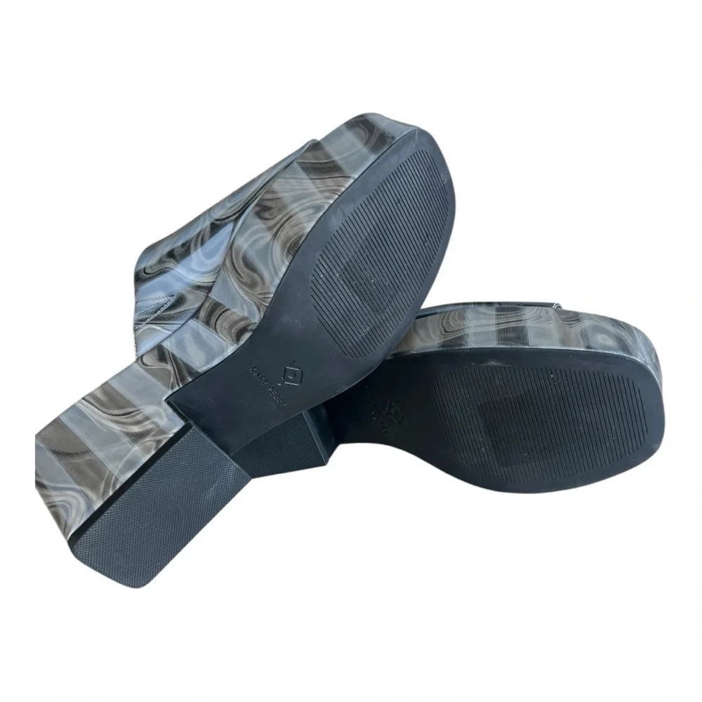 Katy Perry The Busy Bee Slide Women's Black and Gray Platform Shoes Size 8.5M